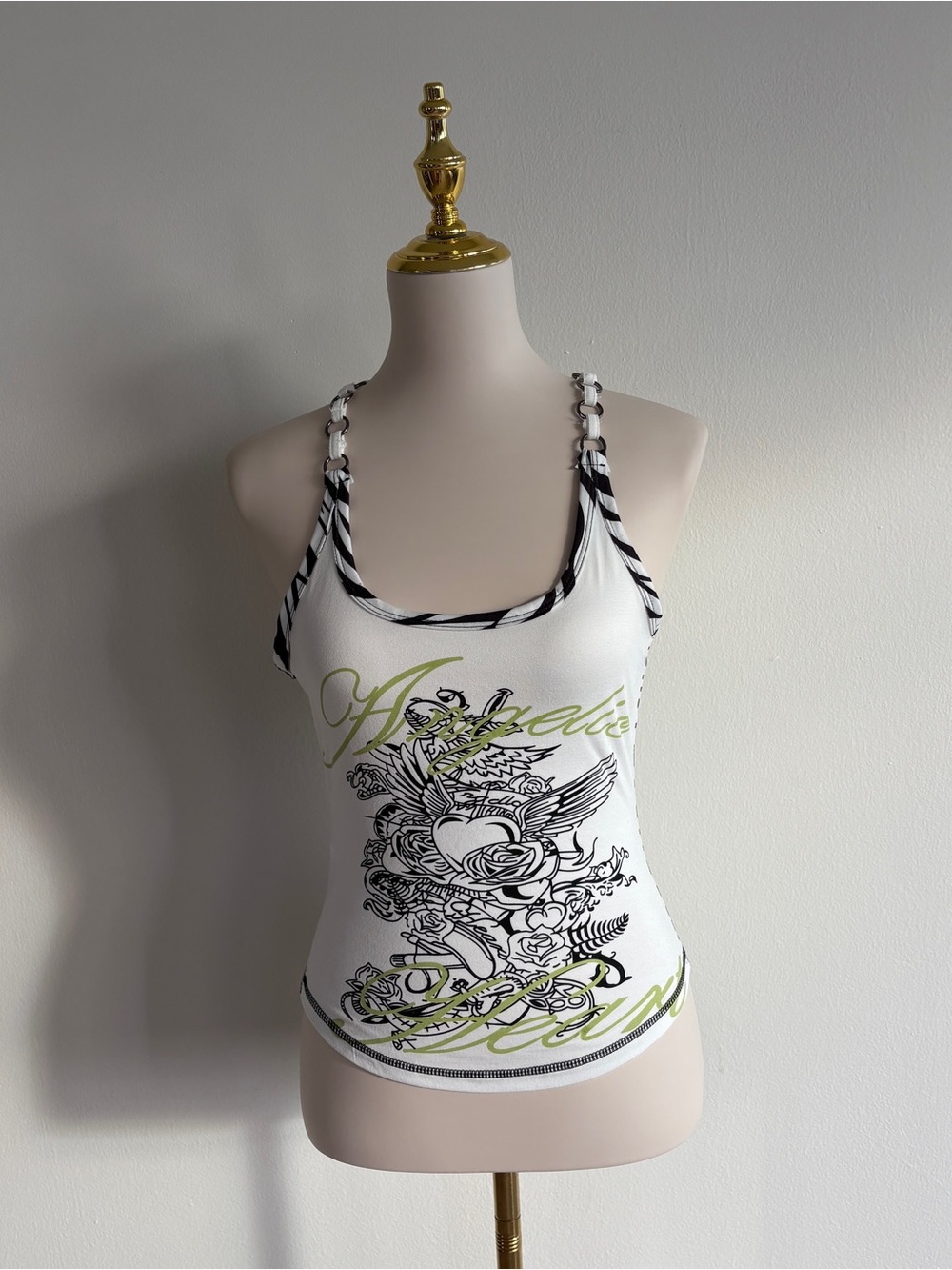 Y2K zebra print tank top